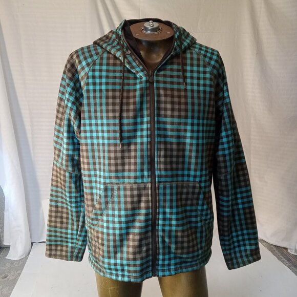 Burton Jacket Men's Small Dry-Ride Ski Snowboard Coat Plaid Insulated Outdoor - Picture 1 of 16